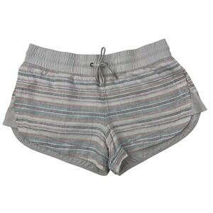 Athleta Women's Size 16 Striped Linen Blend‎ Drawstring Shorts
